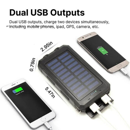 500000mAh Waterproof Solar Charger Power Bank, External Battery