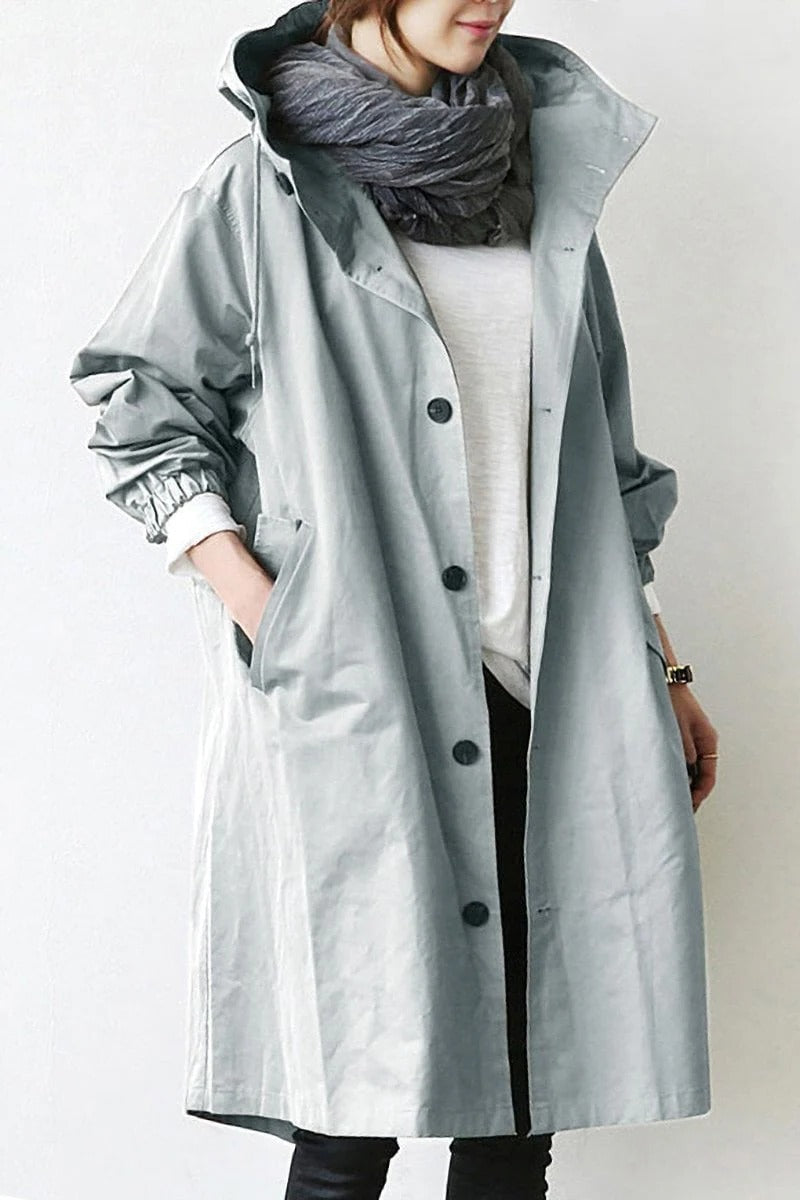 Waterproof Hooded Trench Coat