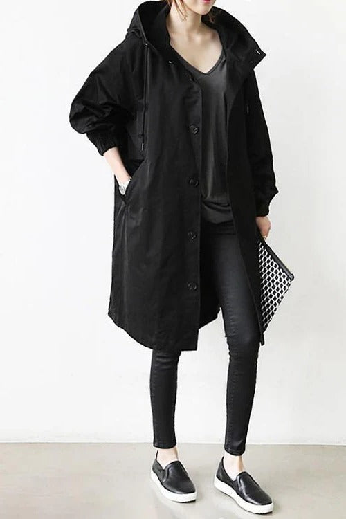 Waterproof Hooded Trench Coat