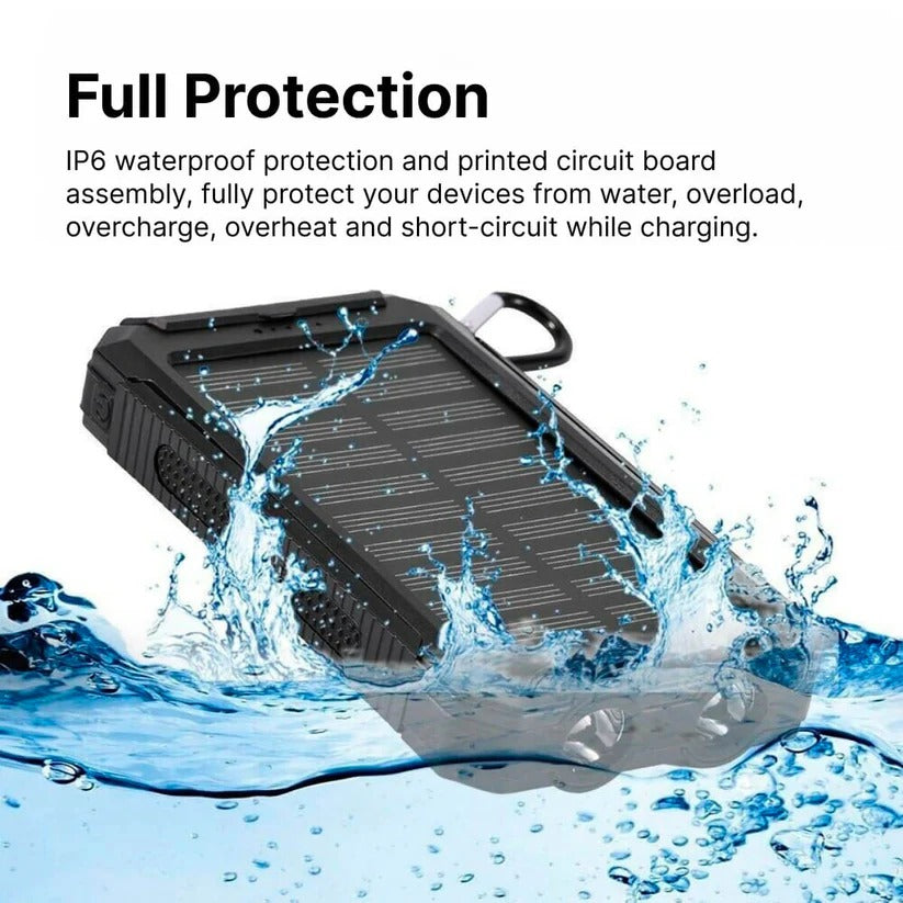 500000mAh Waterproof Solar Charger Power Bank, External Battery