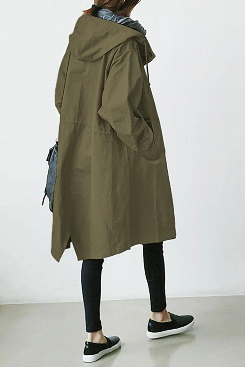 Waterproof Hooded Trench Coat