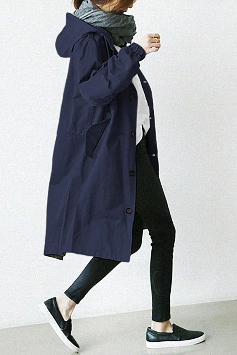 Waterproof Hooded Trench Coat
