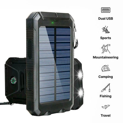 500000mAh Waterproof Solar Charger Power Bank, External Battery