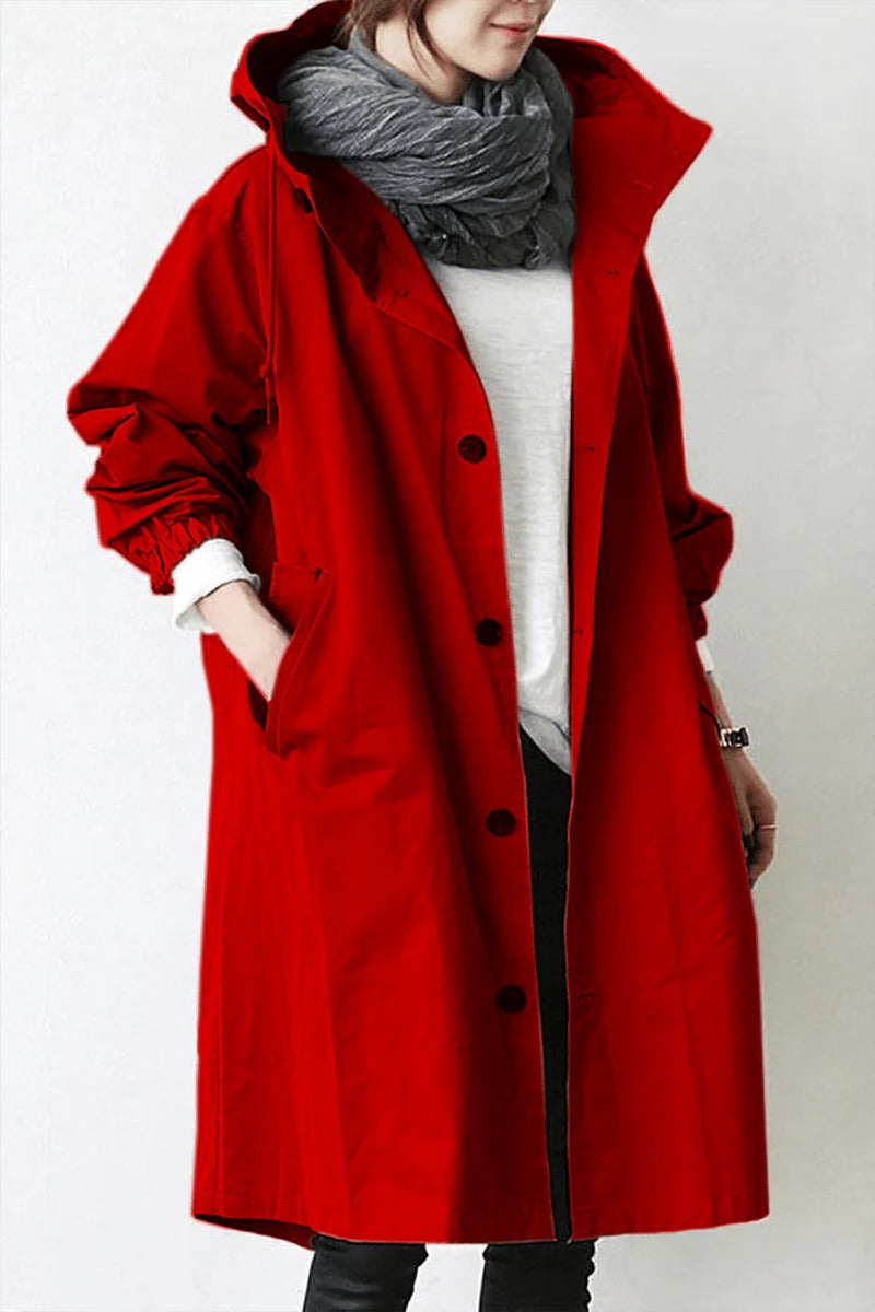Waterproof Hooded Trench Coat