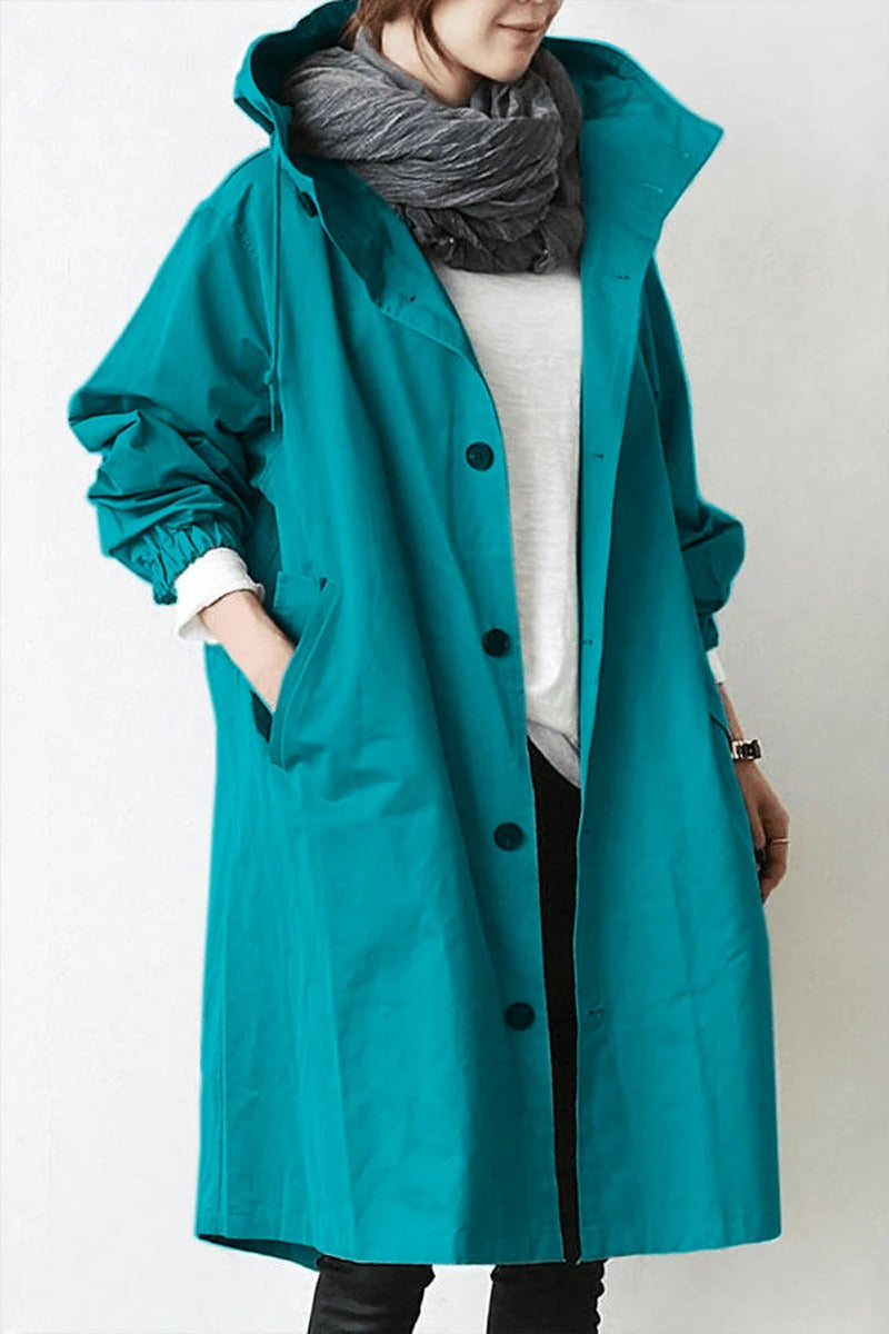 Waterproof Hooded Trench Coat