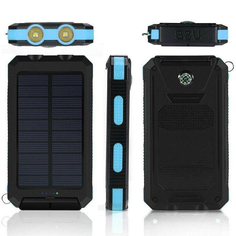 500000mAh Waterproof Solar Charger Power Bank, External Battery