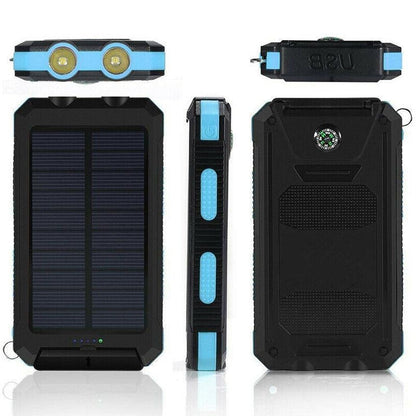 500000mAh Waterproof Solar Charger Power Bank, External Battery