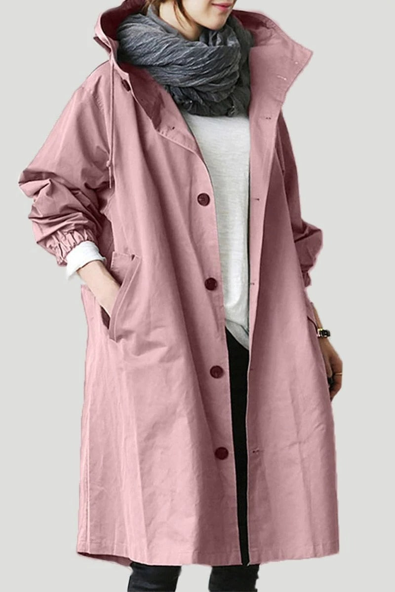 Waterproof Hooded Trench Coat