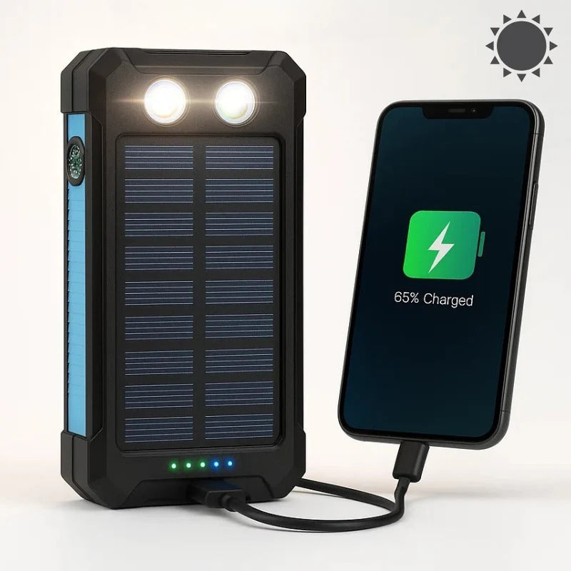 500000mAh Waterproof Solar Charger Power Bank, External Battery