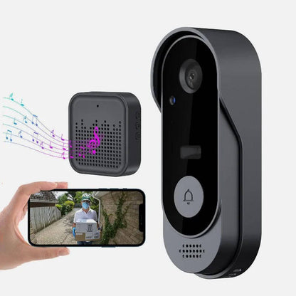 Wireless Smart Video Doorbell with High Definition Camera, No Subscription Required