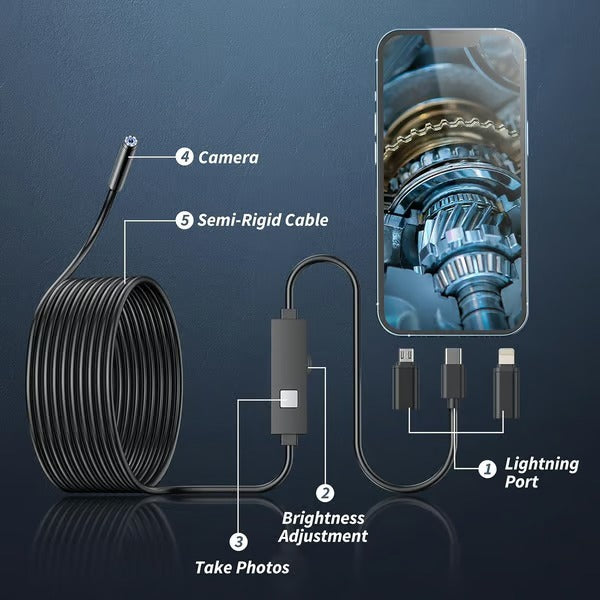 Portable Inspection Camera, Phone Compatible ZoomWand