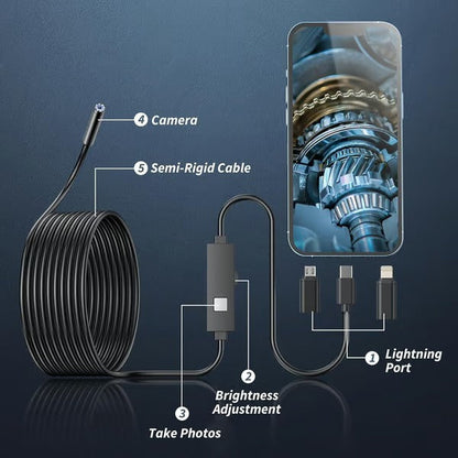 Portable Inspection Camera, Phone Compatible ZoomWand
