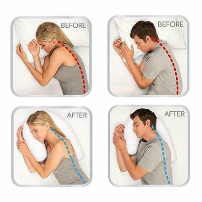 Orthopedic Side Sleeper Pillow with Ear Hole for Comfort and Support