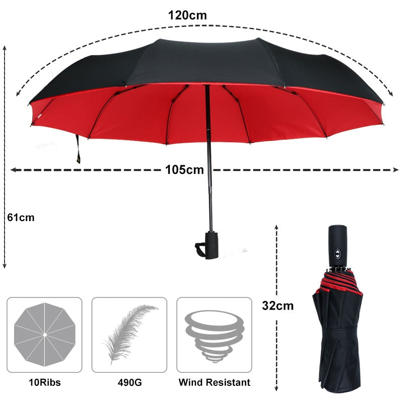 Windproof Compact Umbrella for Rain and Wind Protection