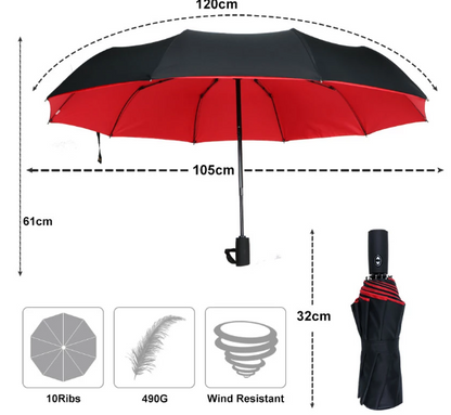 Windproof Compact Umbrella for Rain and Wind Protection