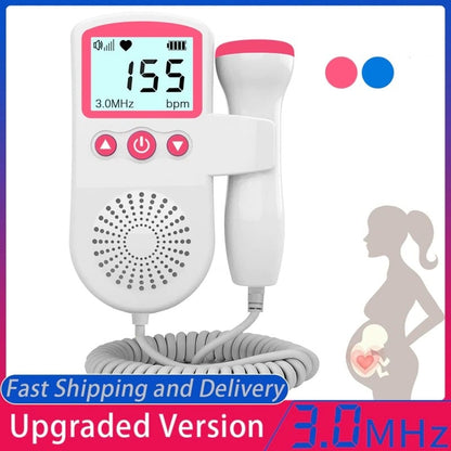 Fetal Doppler Heart Rate Monitor for Home Pregnancy and Baby Heart Rate Detection
