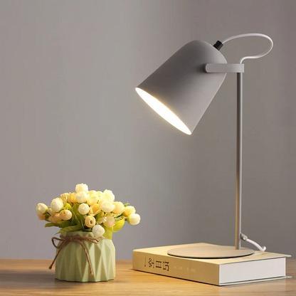 Nordic Macaron Color Table Lamp with Creative Iron Bucket Design
