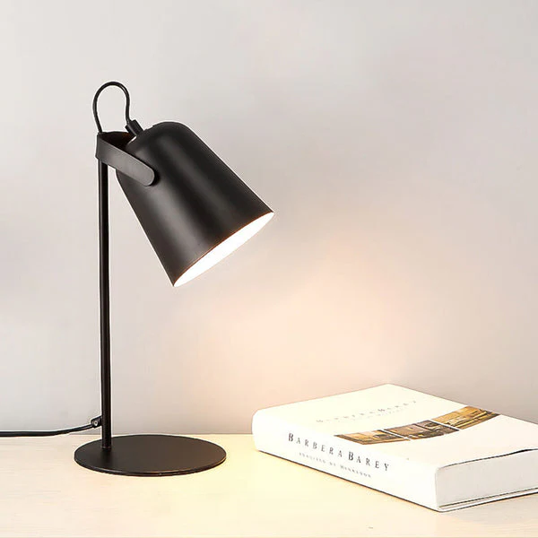 Nordic Macaron Color Table Lamp with Creative Iron Bucket Design