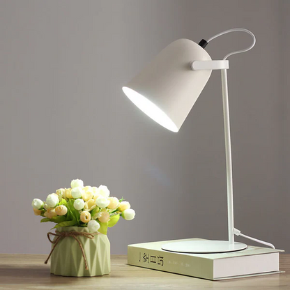 Nordic Macaron Color Table Lamp with Creative Iron Bucket Design