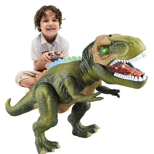 Remote Control T-Rex Dinosaur Toy, LED Light Up, Walking and Roaring Features