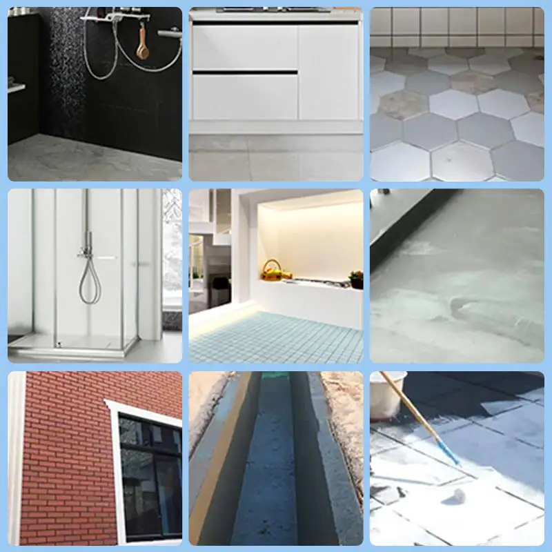 Transparent Waterproof Adhesive Coating for Exterior Walls and Bathroom Floor Cracks