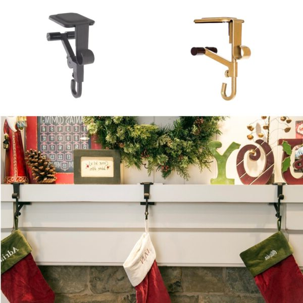 Heavy Duty Garland and Stocking Hangers, 2-in-1 Design