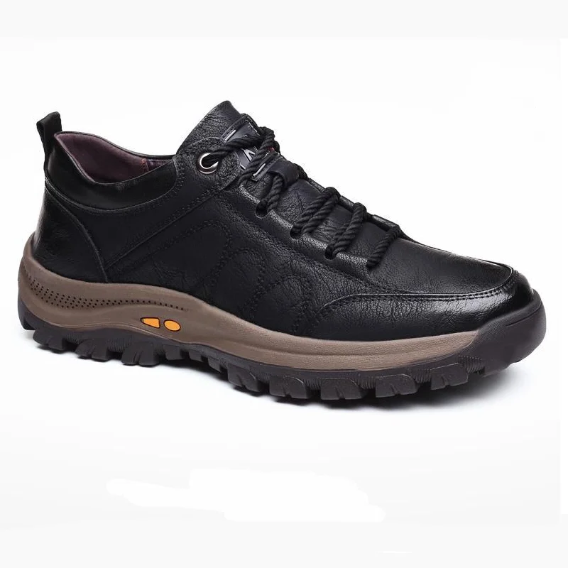 Men's Casual Shoes with Hand Stitching, Arch Support and Non-slip Breathable Design