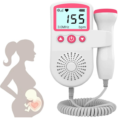 Fetal Doppler Heart Rate Monitor for Home Pregnancy and Baby Heart Rate Detection