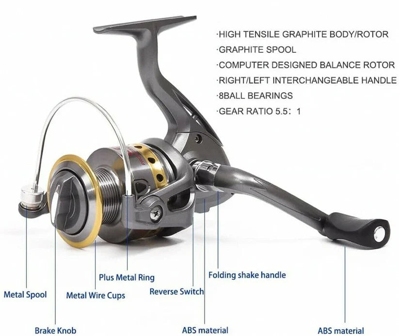 Carbon Fiber Telescopic Fishing Rod and Reel Combo for Saltwater and Freshwater